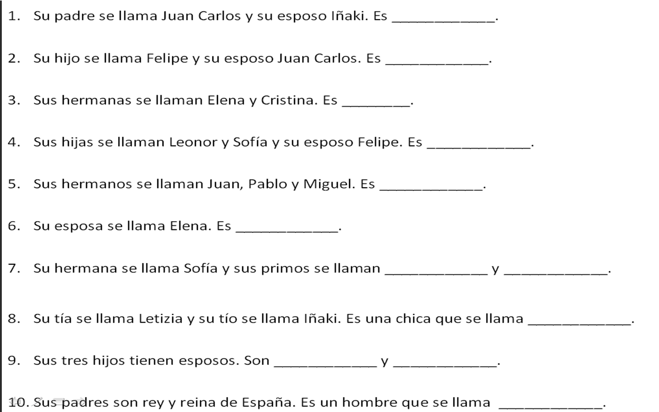 Deberes – La Familia (Homework – the Family) Due Mon 11st Jan Within La Familia Worksheet In Spanish